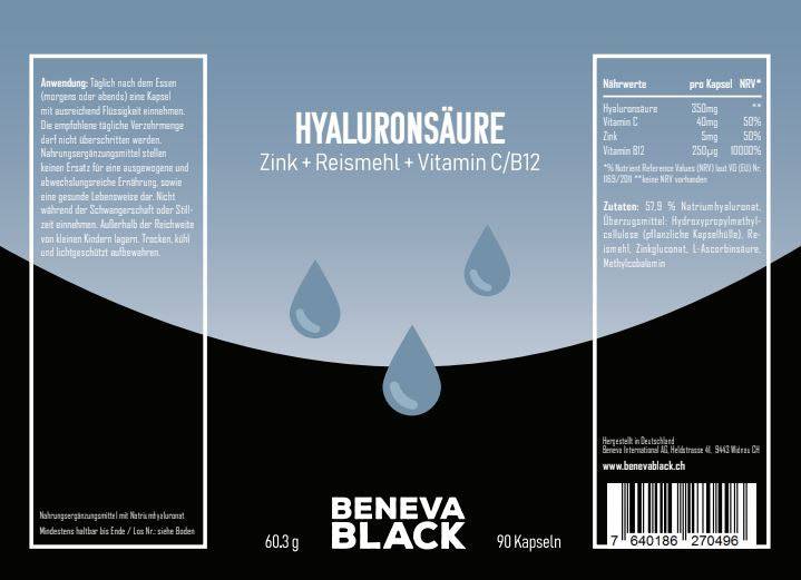 Hyaluronsäure Kapseln - Beneva Black